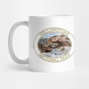 Mammoth Springs at Yellowstone National Park in Wyoming Mug